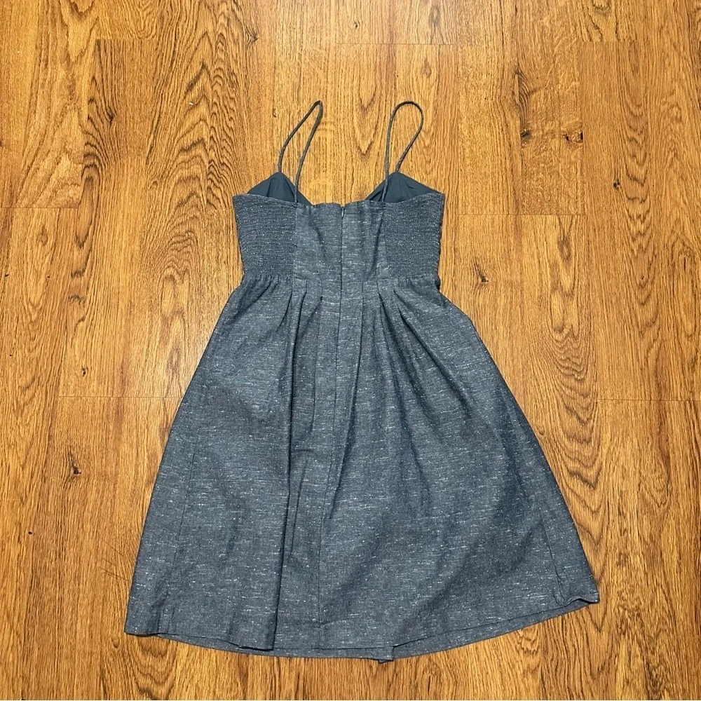Madewell Blue Chambray Tie Front cutout cami sleeveless front tie dress size 0 - Picture 5 of 11